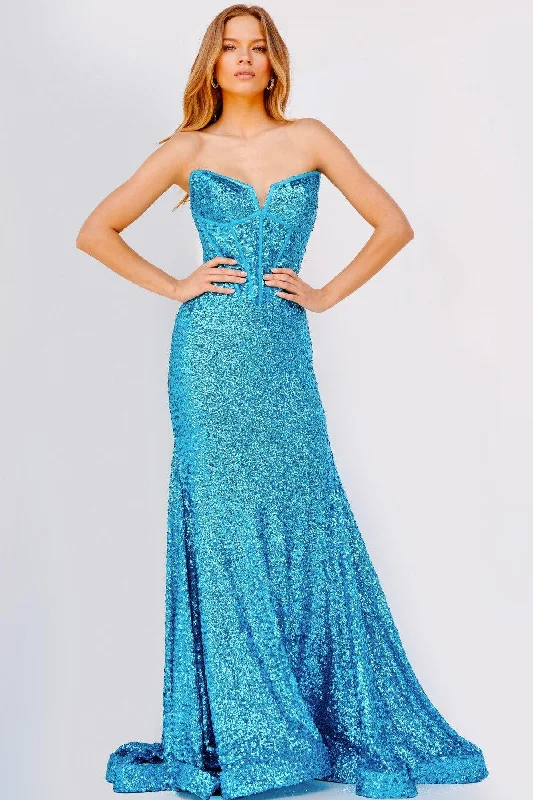 Limited Time Offers Jovani 23077 Long Strapless Mermaid Prom Gown