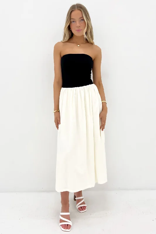 Exclusive Discount Nathan Midi Dress Black Cream