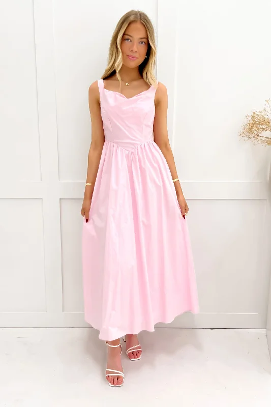 Limited Time Offer Shamira Midi Dress Pink