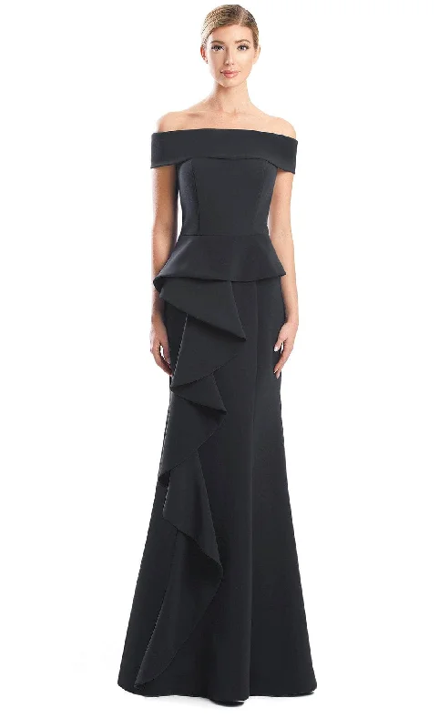 Exclusive Sale Alexander by Daymor 1756S23 - Minimalistic Off Shoulder Gown