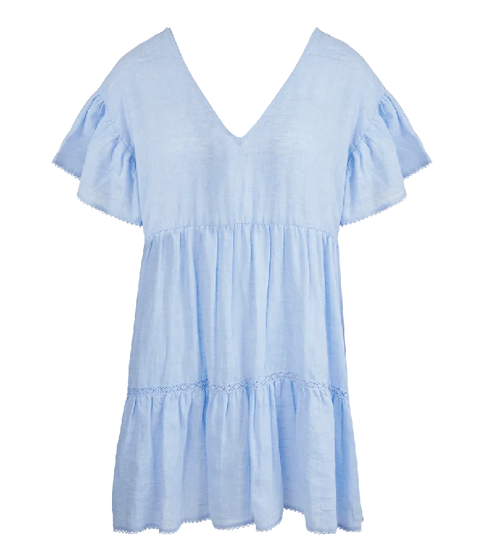 Boutique Styles Aliki Short Sleeve Mini Dress