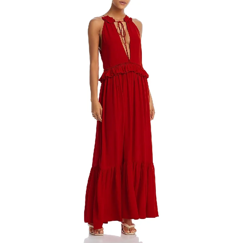 Stylish Savings EVARAE Womens Tie Neck Maxi Maxi Dress