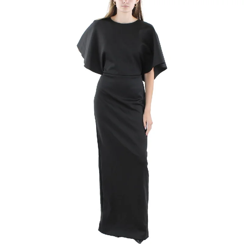 Outlet Clothing Black Halo Womens Full Length Butterfly Sleeve Maxi Dress