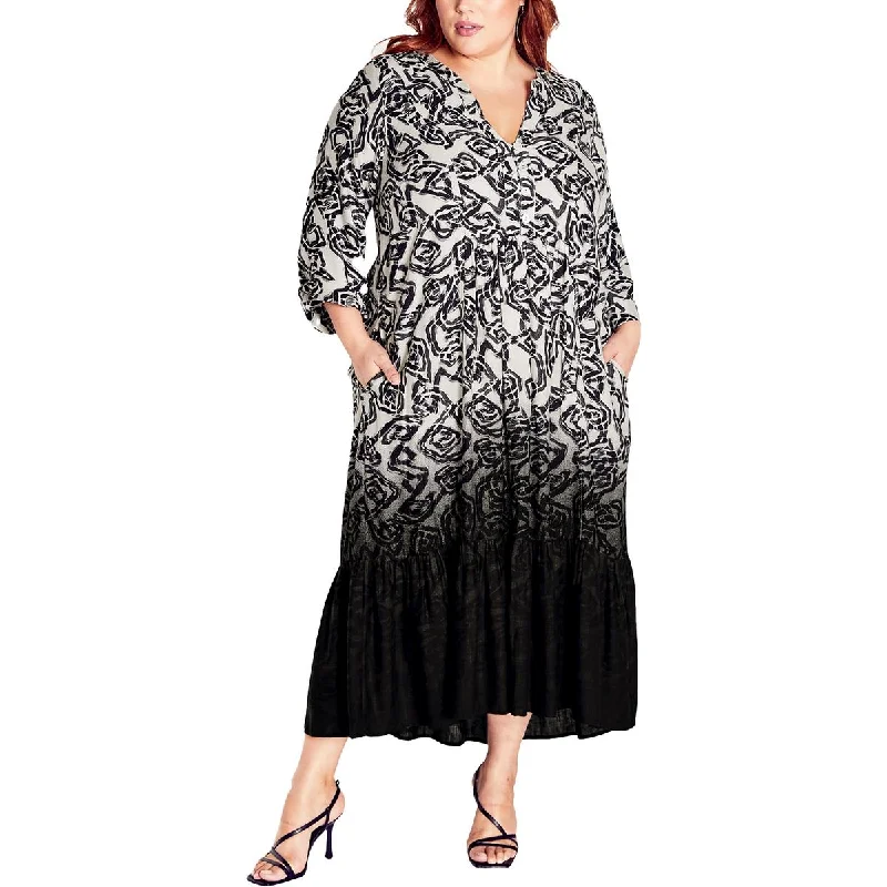 Clothes Woman Zim & Zoe Womens Printed  Maxi Dress