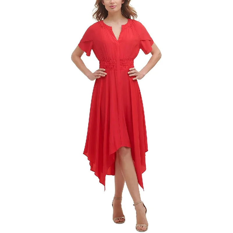 Clearance Sale Kensie Dresses Womens Gathered Mid Calf Midi Dress