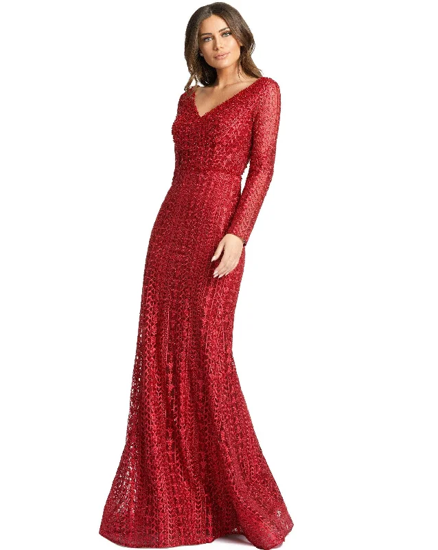 Trend Alert Mac Duggal 20271 Long Sleeve Fitted Formal Dress