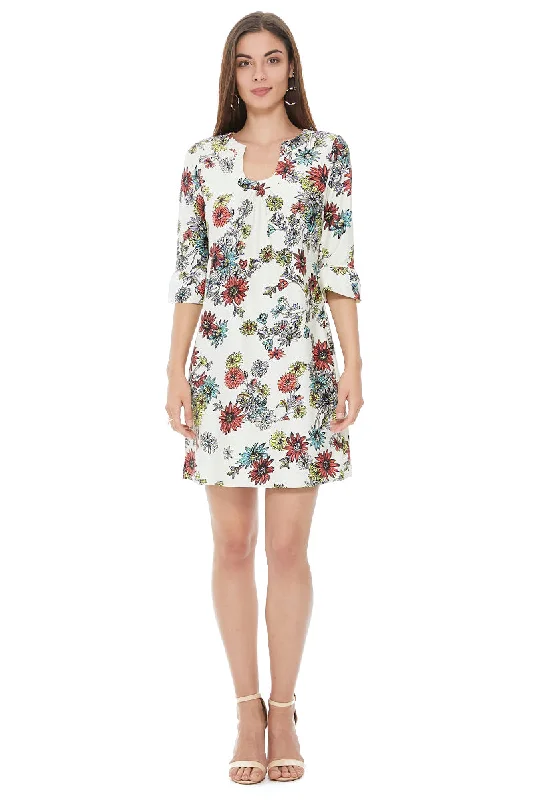 Budget-Friendly Fashion Nicole Ruffle Sleeves in Beige Floral