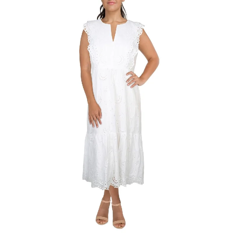 Clothing Sales Vineyard Vines Womens Eyelet Cotton Maxi Dress