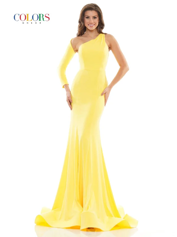 High End Women's Wear Colors 2690 Colors Prom Long One Shoulder Fitted Dress