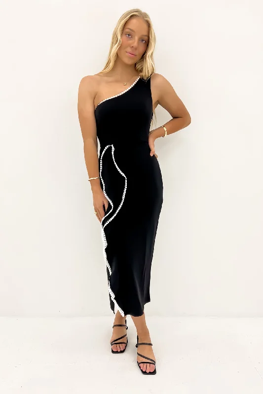 High End Fashion Michie Midi Dress Black