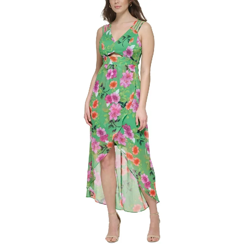 Clearance Sale Guess Womens Full Chiffon Maxi Dress