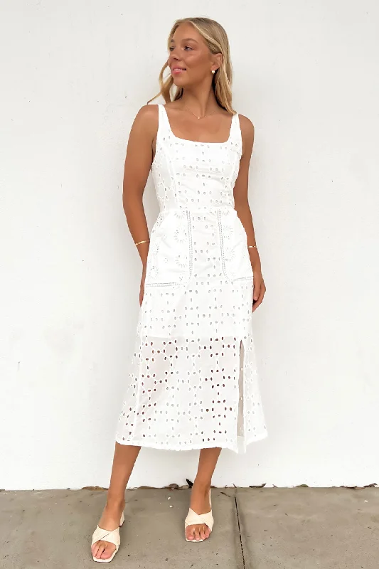 Women Wear Online Kirby Midi Dress Ivory