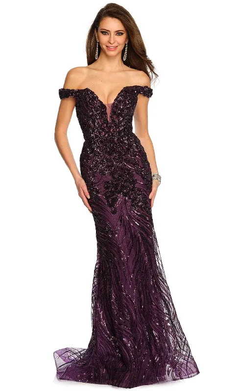 Fashion Forward Dave & Johnny 11002 - Off-Shoulder Sequin Prom Gown