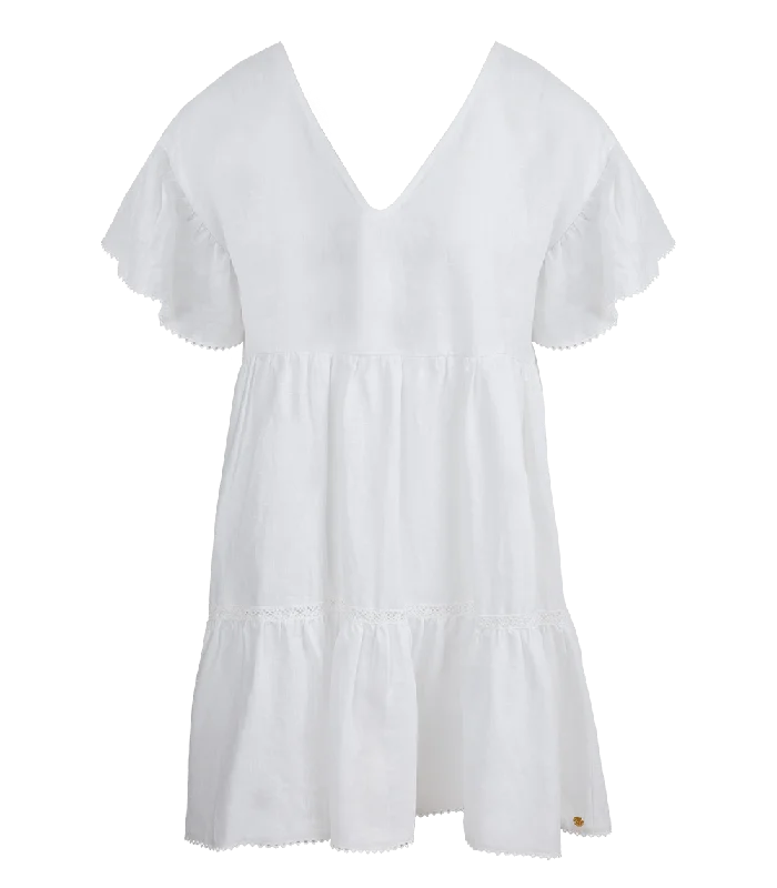 Elegant Clothing Aliki Short Sleeve Mini Dress