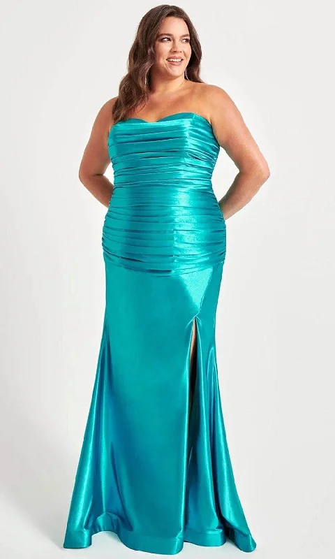 Flash Sales Today Faviana 9545 - Pleated Bodice Strapless Prom Gown