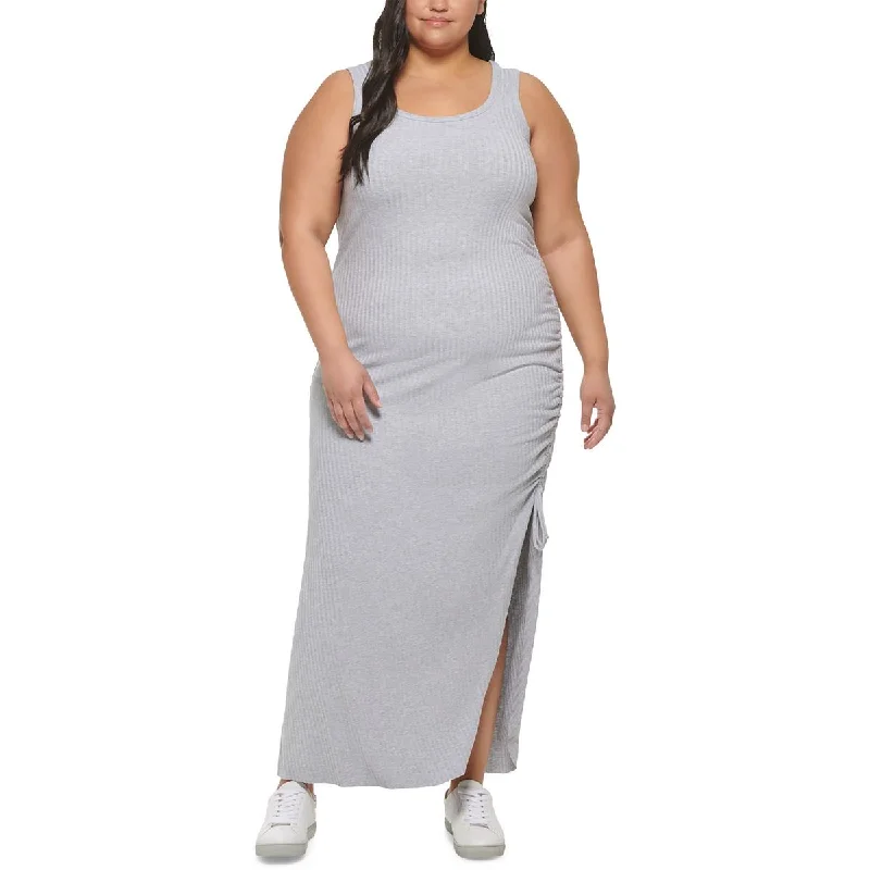 Outfits Ideas Calvin Klein Jeans Womens Plus Knit Sleeveless Maxi Dress