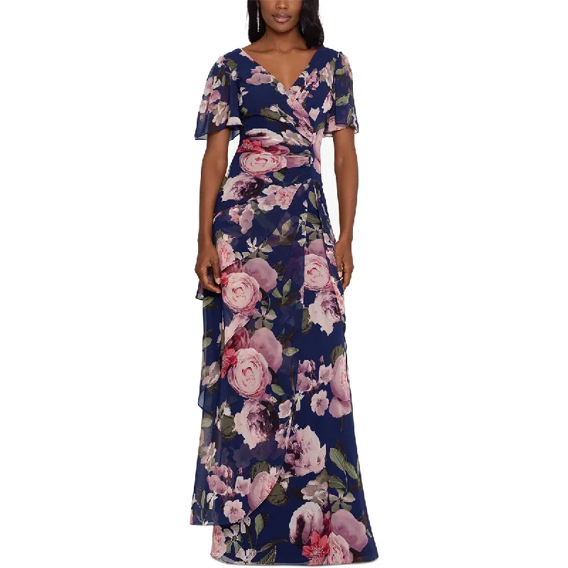 Women's Online Clothing Boutique Xscape Womens Petites Chiffon Maxi Dress