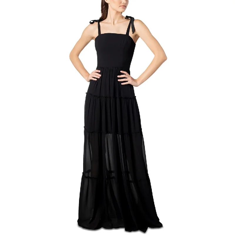 Flash Discount Dress The Population Womens Adonia Tiered Long Maxi Dress