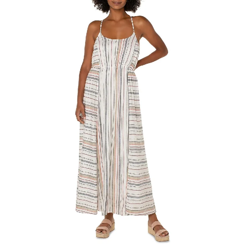 Holiday Discount Liverpool Los Angeles Womens Striped Lined Maxi Dress