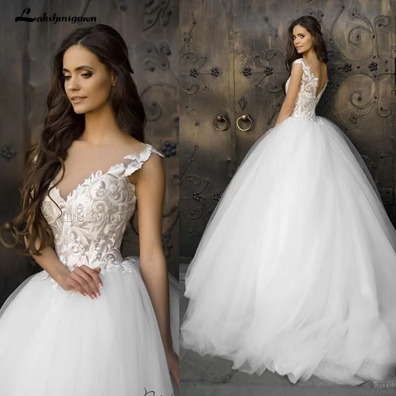 Best Sellers Roycebridal Vintage Turkey Plus Size Lace Ball Gown Wedding Dress