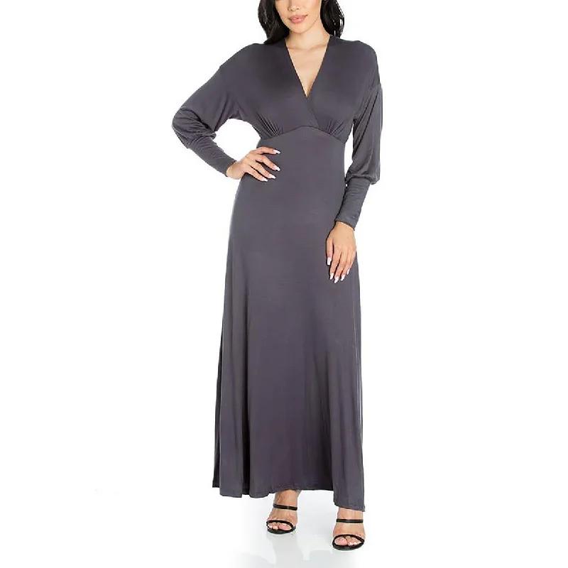 Women's Clothing Online Sale 24seven Comfort Apparel Womens Surplice Rayon Maxi Dress