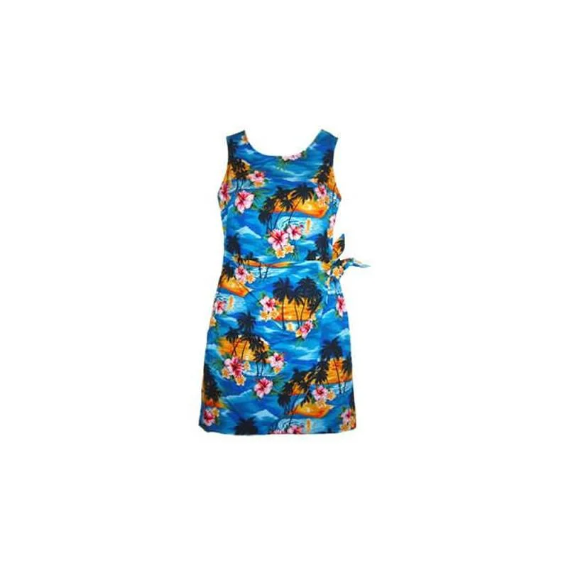 Flash Sale Online Skyburst Blue Short Hawaiian Sarong Floral Dress