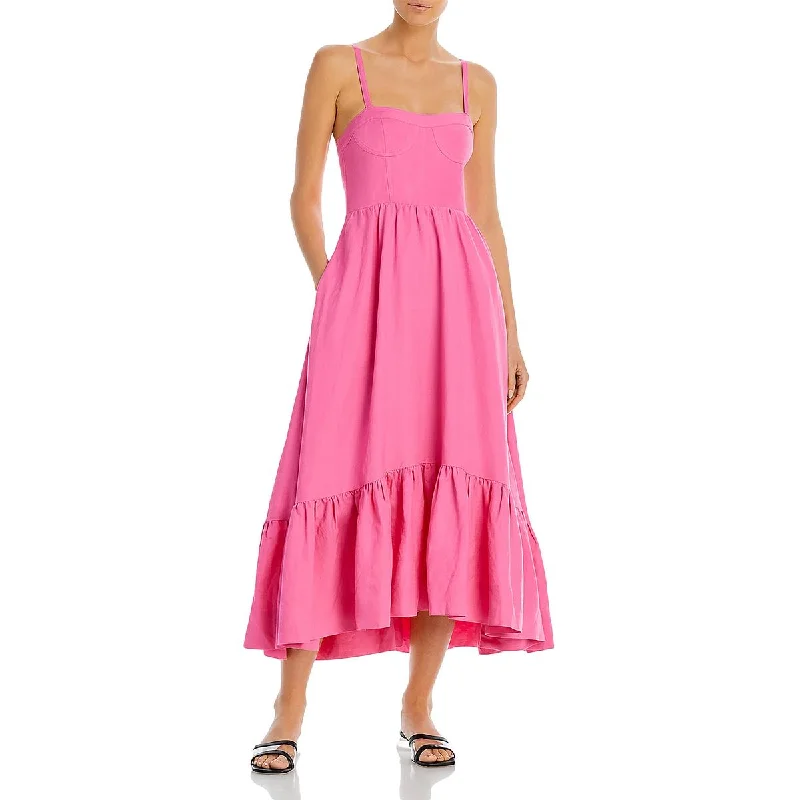 Best Online Boutiques For Women Jonathan Simkhai Womens Kitzia Linen Blend Sleeveless Maxi Dress