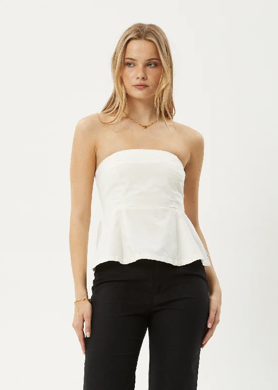 Stylish Basics AFENDS Womens Lilo - Strapless Top - Off White