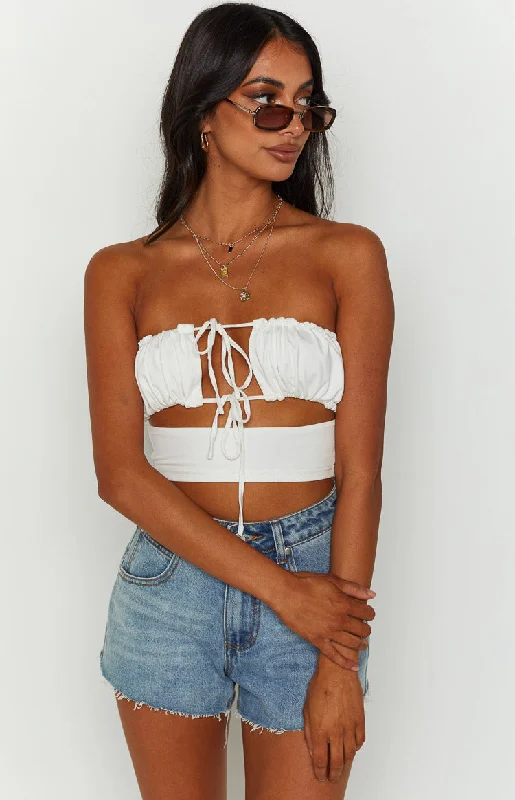 Versatile Wardrobe Essentials Louisiana White Strapless Top