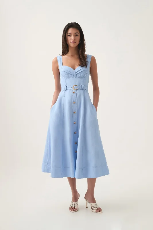 Women's Clothing Primary Belted Midi Dress