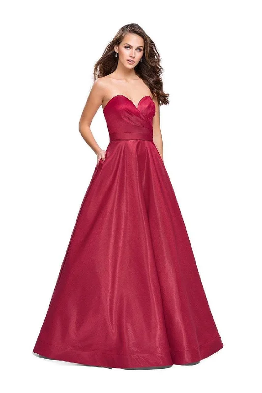 Women Online Clothing Boutiques La Femme - 25953 Strapless Sweetheart Mikado Ballgown