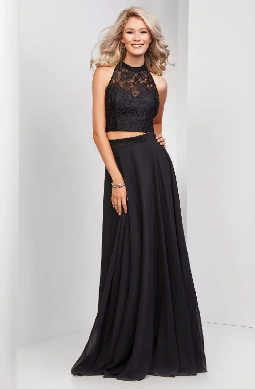 New Arrival Discount Clarisse - 3427 Two-Piece Lace Illusion Cutout Back A-Line Gown