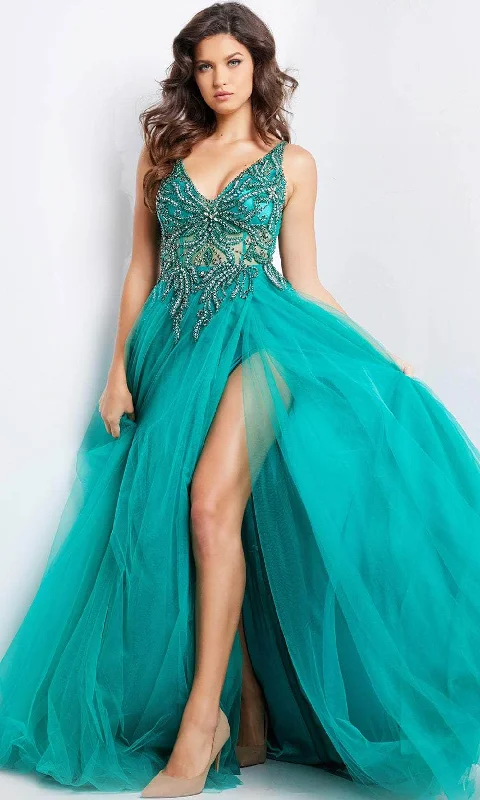 Women Clothes Jovani 23962 - Beaded Illusion Ballgown