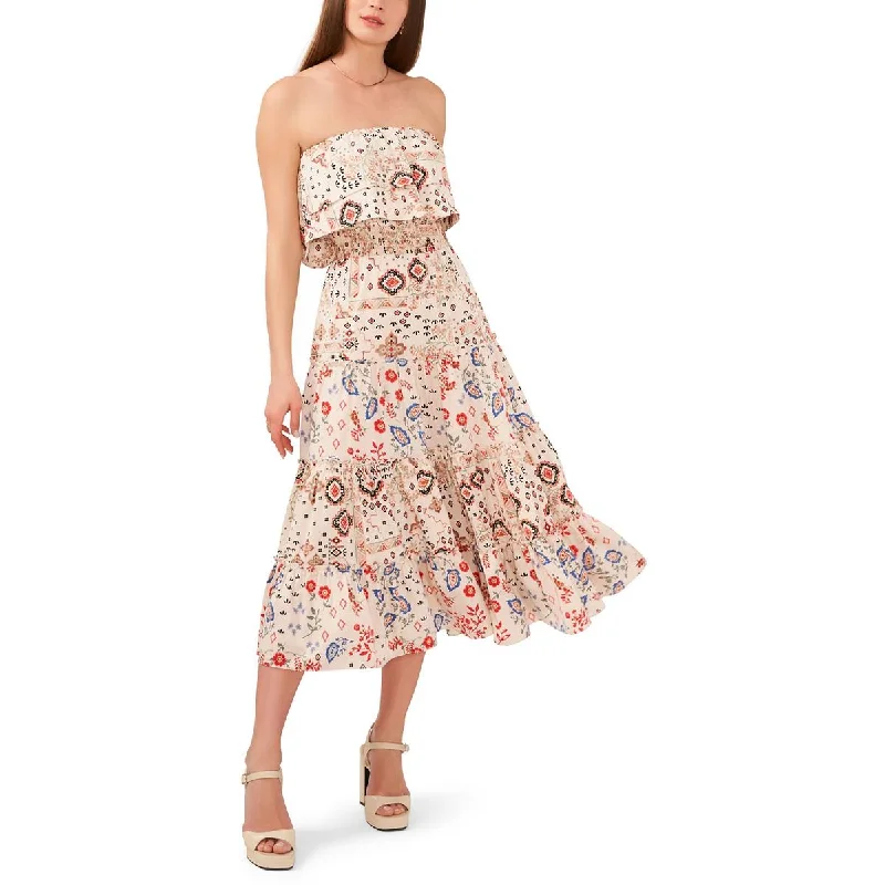 Online Boutique Stores 1.State Womens Printed Tiered Maxi Dress