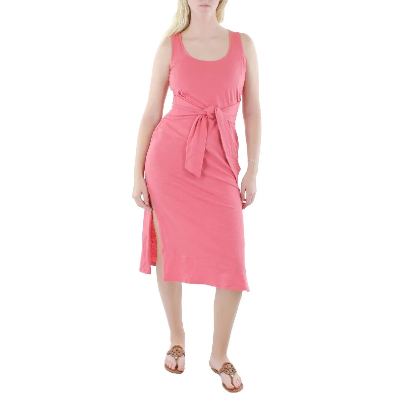 Online Boutiques Affordable Lauren Ralph Lauren Womens Tie-Waist Mid-Calf Midi Dress