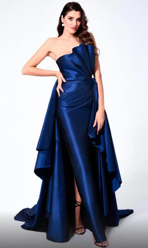 Women Wear Boutique MNM COUTURE N0446 - Strapless Straight Across Evening Gown