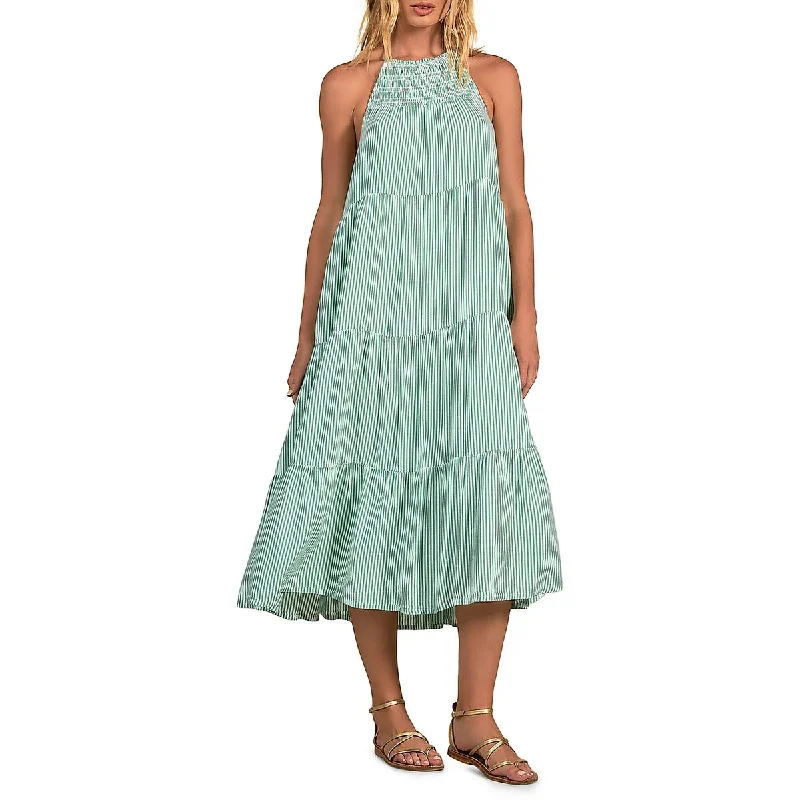 Urban Femme Streetwear Elan Womens Striped Long Maxi Dress