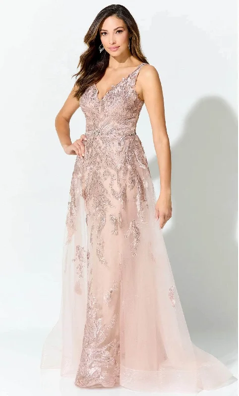 Flash Sales Today Ivonne D ID924 - Embellished Overskirt Evening Gown