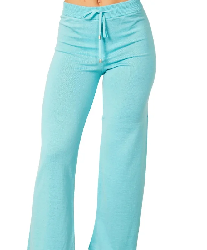 Luxe Women's Fashion Lounge Pant In Aqua