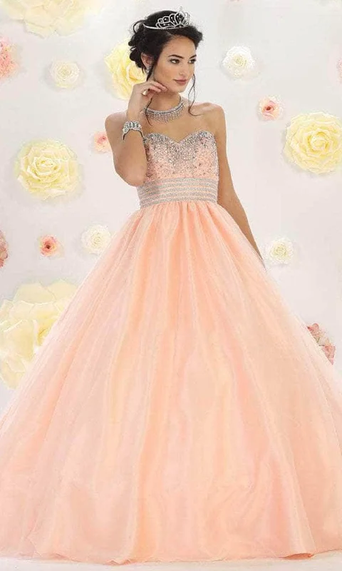 Affordable Women’s Clothing Online May Queen LK60 - Strapless Embellished Ballgown