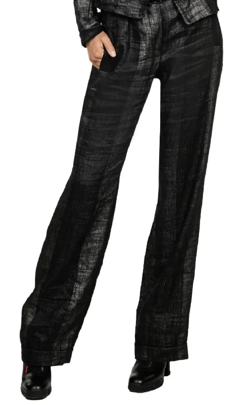 Hot Styles Trousers Linen In Anthrazi