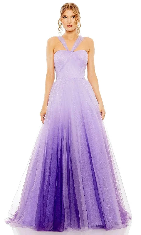 Sales For Clothes Mac Duggal 20553 - Ombre Cross Halter Prom Gown