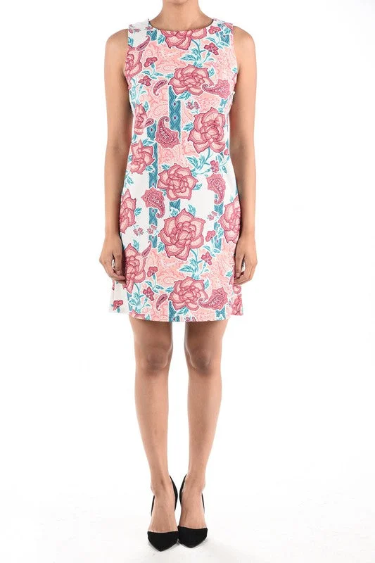 Imeless Style Mia Shift Dress in White Floral