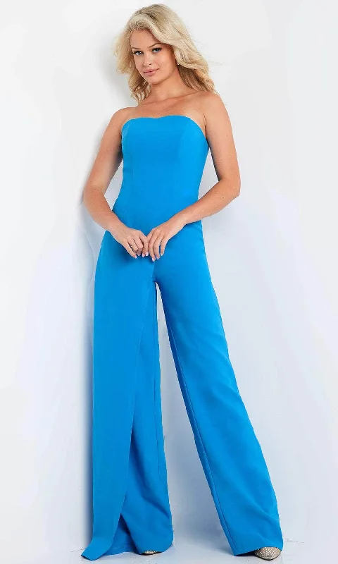 Women's Clothing Stores Jovani 23082 - Strapless Drapes Evening Jumpsuit