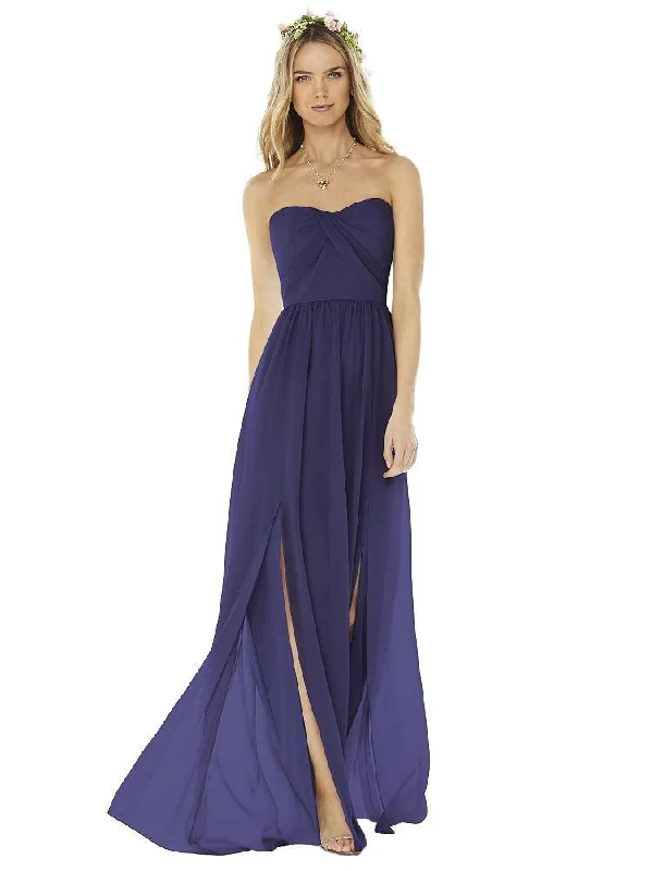 Women Clothes Social Bridesmaids by Dessy Strapless Gown in Midnight 8159