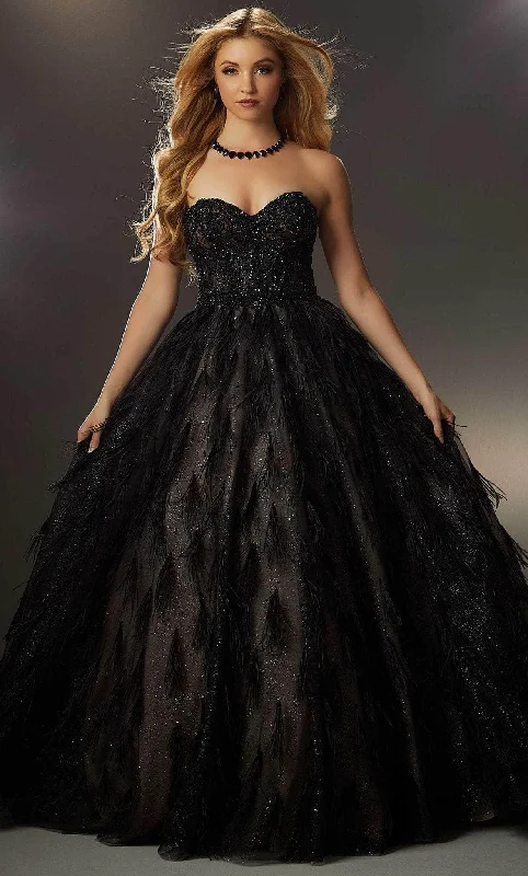 Extreme Clearance Deals Mori Lee 48001 - Fringe Feathered Ballgown