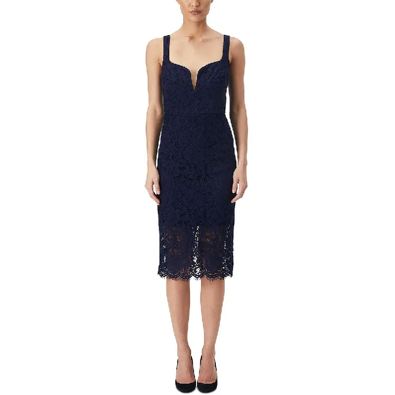 Outfits Ideas Bardot Womens Lace Plunge Midi Dress