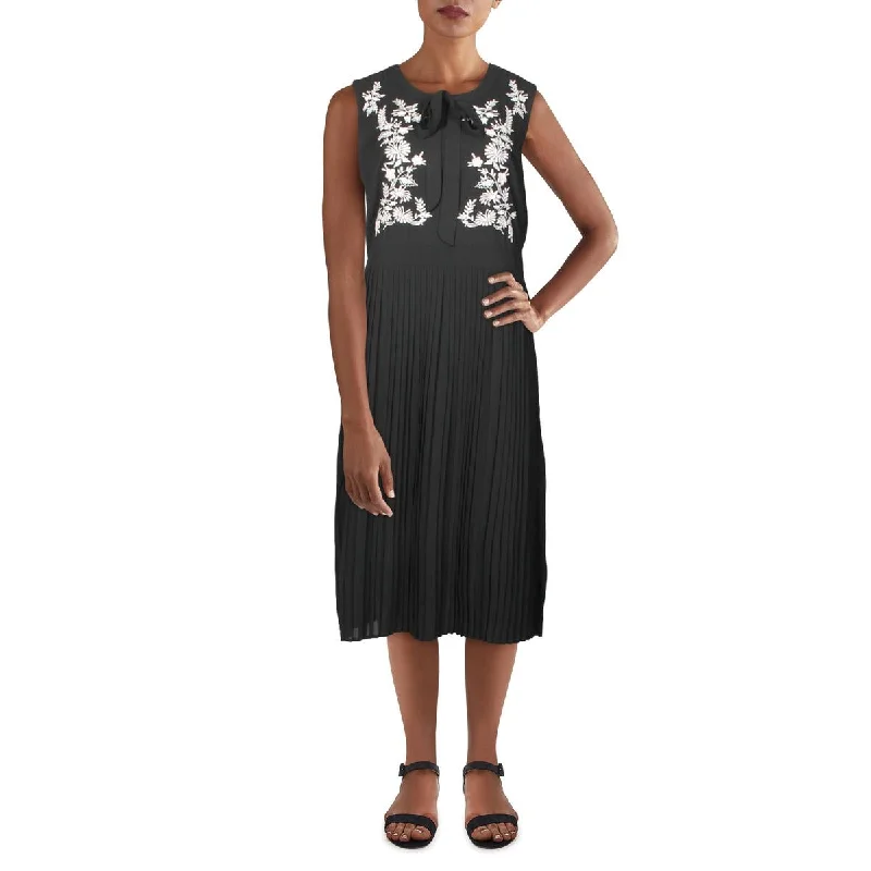 Clothing Sales Nanette Nanette Lepore Womens Pintuck Embroidered Maxi Dress