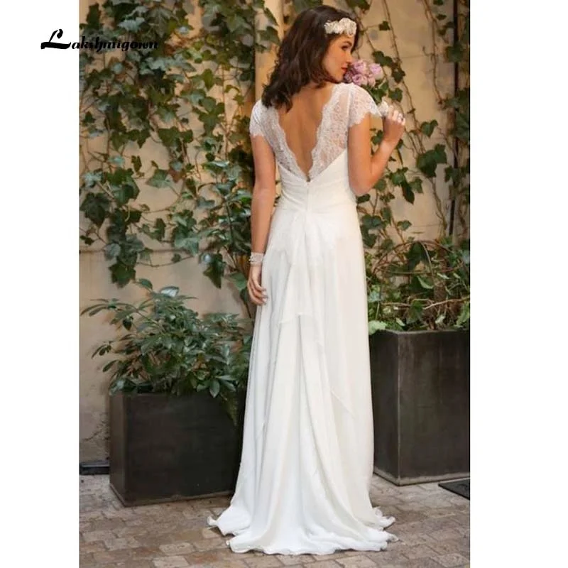 Trendy Street Style Clothing Roycebridal Western Country Wedding Dresses  Lace Chiffon Modest Long Bohemian Bridal Gowns Plus Size Robe de mariée en dentelle