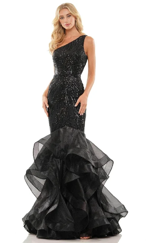 Fashion Sale Colors Dress 2925 - Sequin Ruffle Prom Gown